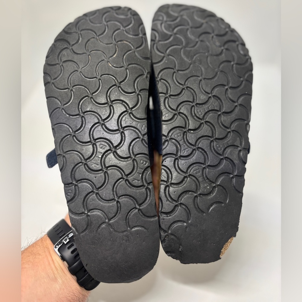 Birkenstock Mary Blue Leather Clogs Women’s 38 US 7 Narrow Strap Buckle - Picture 8 of 12